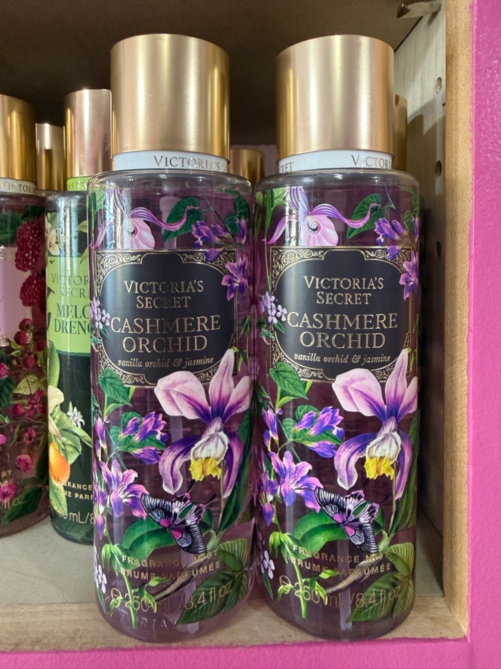 2 Victoria's Secret Cashmere Orchid Body Wash — Purple & Gold